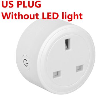 Wifi Smart Plug Outlet Draadloze Stopcontact Smart Leven Tuya App Afstandsbediening Werk Met Alexa Google Thuis Geen Hub nodig Eu nee LED US plug 10A