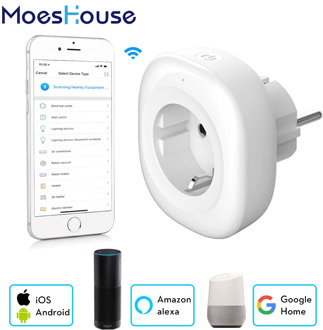 Wifi Smart Socket EU Plug Mobile APP Remote Control Works with Amazon Alexa Google Home No Hub Required with USB Output