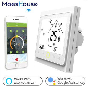 WiFi Smart Thermostat Temperature Controller for Water/Electric floor Heating Water/Gas Boiler Works with Alexa Google Home