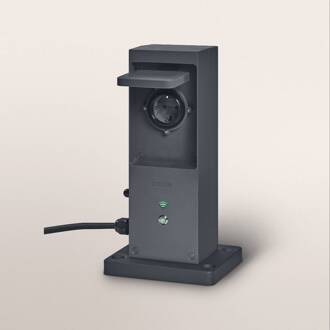 WiFi-stopcontactenblok, antraciet, IP44, 2-voudig