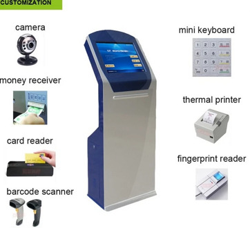 WIFI Touch screen self service with thermal printer payment terminal atm kiosk Ticket Vending Machine Payment kiosk printer