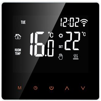 Wifi Touch Screen Thermostaat Temperatuur Controller Voor Elektrische Water Vloerverwarming Water Gas Boiler Werkt Wekelijkse Programmeerbare wit / Wifi