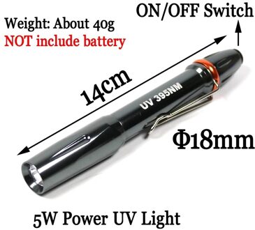 Wifreo Deluxe Vliegvissen Uv Lijm Genezen Licht Uv Zaklamp Pen Ultra Violet Zaklamp Nimf Buzzer Hoofd Curing Zwart Licht lamp