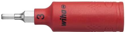 Wiha 246244 Dopsleutelinzet geïsoleerd 1/4" binnenzeskant 3.0 mm x 65 mm - 43109