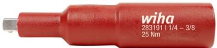 Wiha 283191 Vierkant-adapter geïsoleerd 3/8" voor 1/4" dopsleutel - 44355