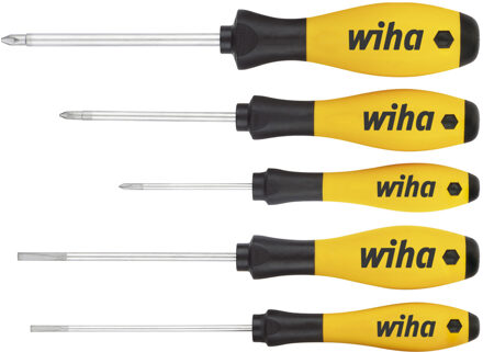 Wiha 302Sf Schroevendraaierset Esd 5-Delig Plat Kruiskop Phillips