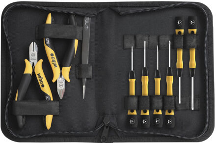 Wiha 9300041 43994 Gereedschapsset ESD In tas 9-delig