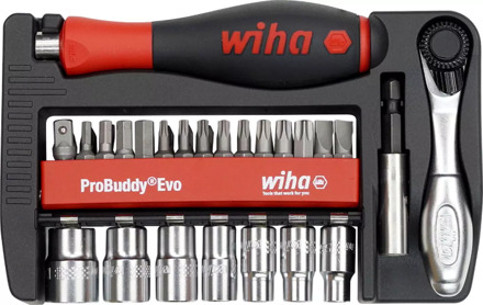 Wiha Bit- en dopsleutelset ProBuddy® Evo 1/4" | in Doordachte gereedschapshouder | 40-delig - 46960