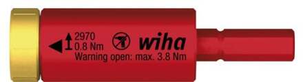 Wiha Moment easyTorque adapter electric voor slimBits en slimVario® houder in blister (41341) 0,8 Nm Wit