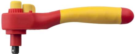 Wiha Ratelsleutel geïsoleerd | voor dopsleutels | 1/4" | omschakelbaar | 145 mm | 32 mm - 43054 - 43054