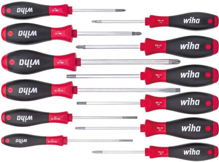 Wiha Schroevendraaierset SoftFinish assorti 12-delig (41002) Wit