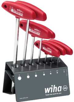 Wiha T-handgreep Inbussleutel set 7-delig rood 334 VB