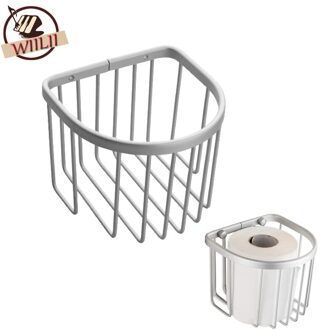 Wiilii 1 Pcs Aluminium Wc Papierrolhouder Opknoping Organisator Badkamer Gereedschap Accessoires Voor Cosmetische Tandpasta Magazijnstelling
