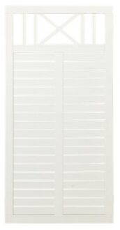 Wiite Houten Tuinscherm Nostalgi 90 x 180 CM Black