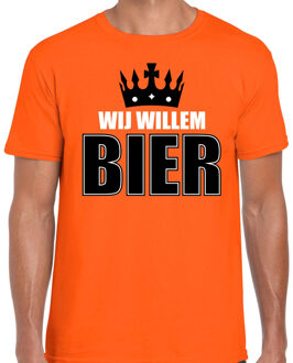 Wij Willem bier t-shirt oranje voor heren - Koningsdag shirts L