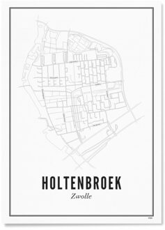 WIJCK. Holtenbroek Zwolle poster A3 30 x 40 Wit