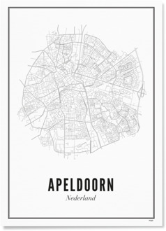 WIJCK. poster Apeldoorn A3 30 x 40 Wit