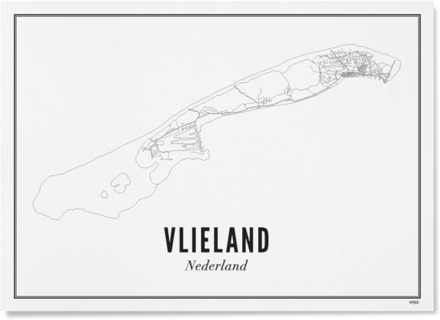 WIJCK. print Vlieland A3 30 x 40 Wit