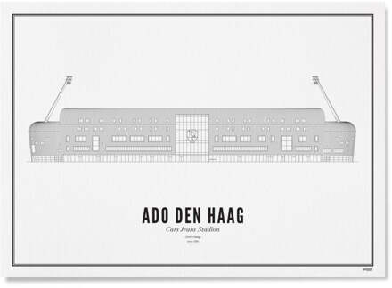 WIJCK. stadion print Cars Jeans Stadion A3 30 x 40 Wit
