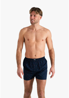 Wijde boxershort heren met kleine rode hartjes - maat L Rood