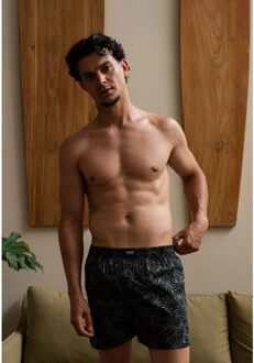 Wijde boxershort heren palm bladeren - maat L Veelkleurig