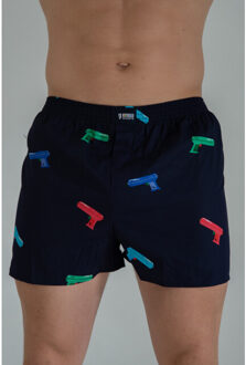Wijde boxershort waterpistool - maat XL Blauw