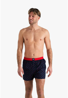 Wijde boxershorts heren met print 3-pack - maat XL Rood