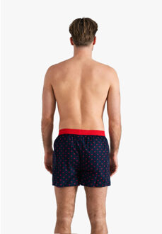 Wijde boxershorts heren met print 3-pack Rood