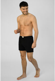 Wijde boxershorts jersey stretch effen 9-pack Zwart - 5XL