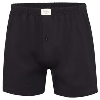 Wijde boxershorts jersey stretch effen blauw/zwart 6-pack Veelkleurig - XXL