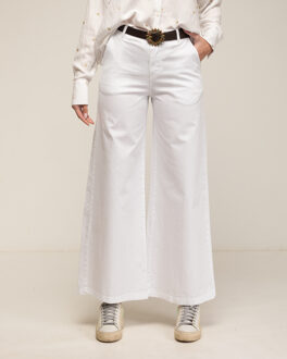 Wijde flare broek Wit