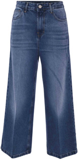 Wijde hoge taille jeans Kocca , Blue , Dames - W25,W28,W33,W27,W31,W32,W34,W24,W30,W26,W29