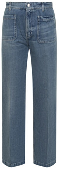 Wijde lange jeans met geborduurd logo Seafarer , Blue , Heren - W31,W32,W33,W30
