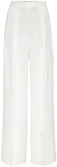 Wijde Witte Pantalon Brunello Cucinelli , White , Dames - S,Xs