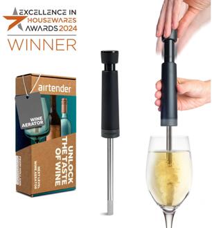 Wijn beluchterset cadeaudoos zwart