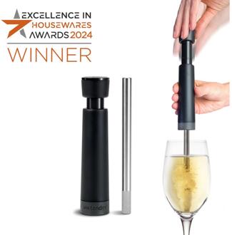 Wijn beluchterset met pomp zwart