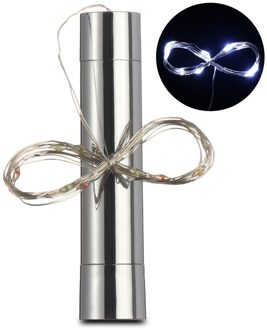 Wijn Fles Fairy Starry String Lights 10/20Leds Wijn Stopper Batterij Kurk Voor Party Kerst Xmas Lamp (zonder Batterij) wit / 1m