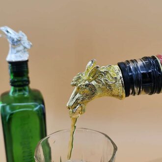 Wijn Fles Schenker Stopper Rvs Paard Hoofd Wijn Beluchters Thuis Wijn Party Restauran Bar Gereedschap goud
