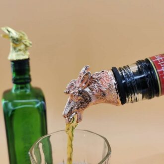 Wijn Fles Schenker Stopper Rvs Paard Hoofd Wijn Beluchters Thuis Wijn Party Restauran Bar Gereedschap roos goud