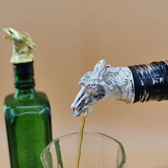 Wijn Fles Schenker Stopper Rvs Paard Hoofd Wijn Beluchters Thuis Wijn Party Restauran Bar Gereedschap zilver