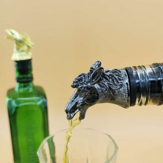 Wijn Fles Schenker Stopper Rvs Paard Hoofd Wijn Beluchters Thuis Wijn Party Restauran Bar Gereedschap zwart