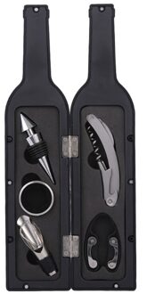 Wijn Flesopener Stopper Set Met Fles/Beker Vorm Storage Case Roestvrij Giet Mar-4 5