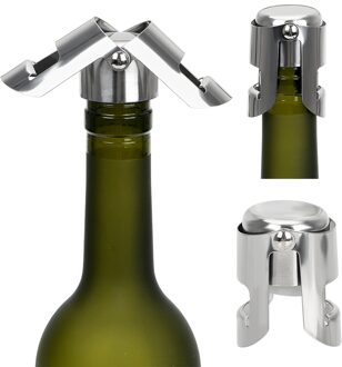 Wijn Flessenstop Afdichting Fles Cap Wijn Bier Fles Kurk Plug Bar Gereedschap Rvs Champagne Fonkelende Stopper