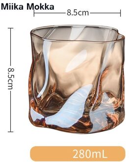 Wijn Glas Koffie Mok Transparant Kristal Amber Regenboog Glas Cup Voor Huishoudelijke Whiskey Wijn Vodka Bar Club Bierglas B amber