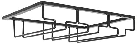 Wijn Glas Rack Onder Kast Glaswerk Wijnglas Houder Bril Opslag Hanger Metalen Organizer Voor Bar Keuken 6-9 cups