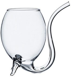 Wijn Glas Stro Verbeteren Ingebouwde Buis Stro Speciale Cup Best 300Ml Glas Cup A1