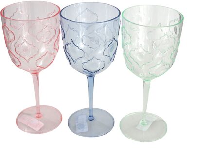 Wijn glazen motief kunststof verschillende
