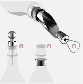 Wijn Opener Kit Set Inclusief 5 Pcs Tool Rvs Wijn Opener Kit Schenker Wijn Ring Wijn Decanter Flesopener cutter