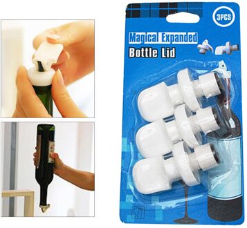 Wijn Stoppers 3 Pack, Silicagel, Plastic Wijnfles Plug Saver, Herbruikbare Vacuüm Rubber Sealer, houdt Wijn Verse
