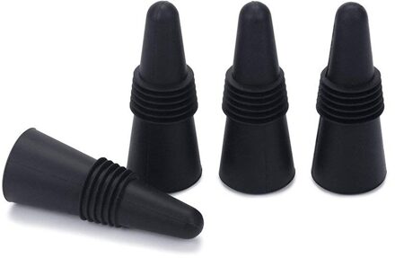 Wijn Stoppers (Set Van 5), Siliconen Wijnfles Stop En Drank Fles Stoppers, Zwart